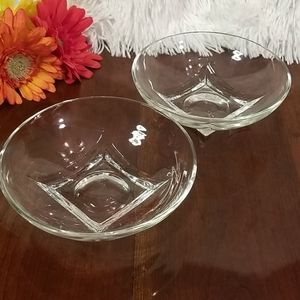 Mid Century Hazel Ware Sqaure Base Bowls